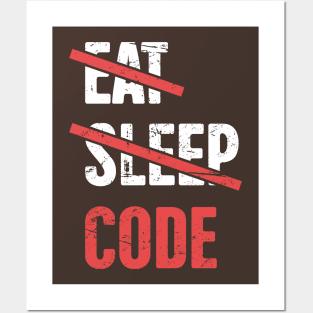 Eat Sleep Code – Programmer Quote Posters and Art